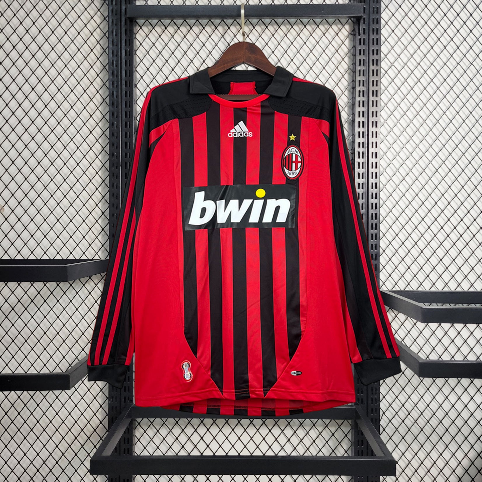 Camisa Milan 07/08 Home - (Retrô) Manga Longa