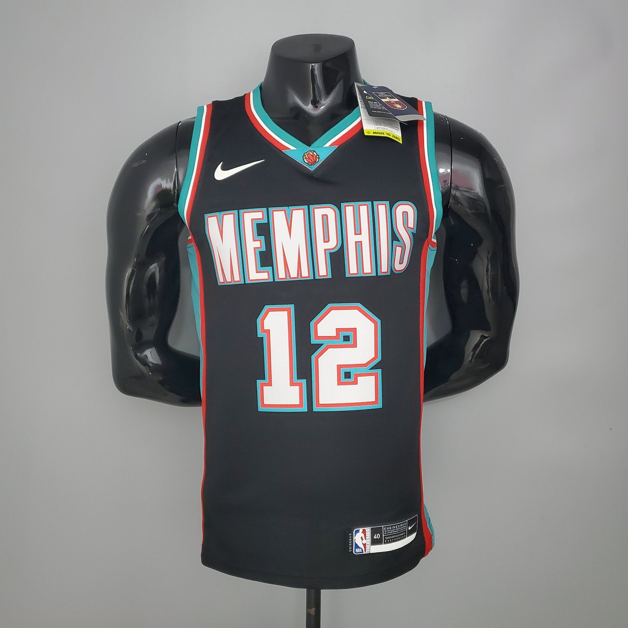Camisa NBA Memphis Grizzlies #12 Morant - (Retrô) Black