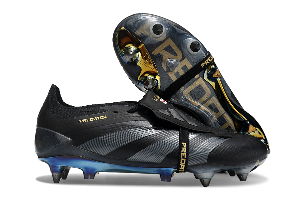 Adidas Predator Elite Fold-Over Tongue SG - Preta e Cinza