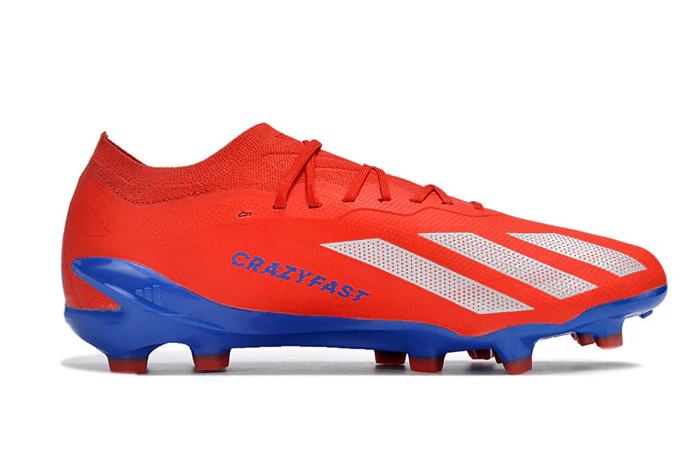 Chuteira Adidas CrazyFast.1 FG (Vermelha e Azul)