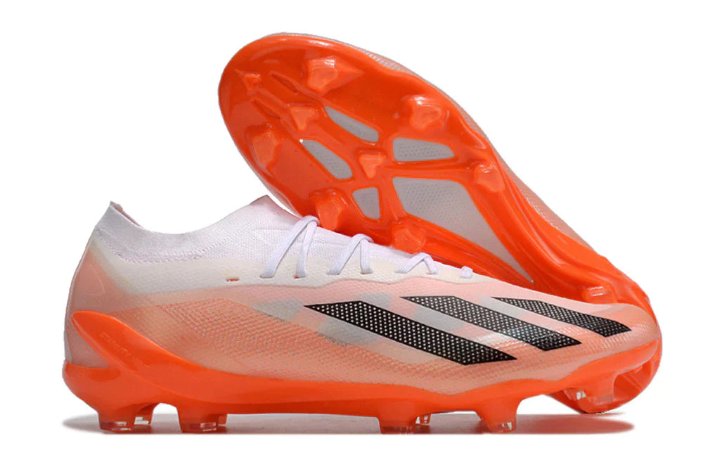 Chuteira Adidas CrazyFast.1 FG (Laranja e Branca)