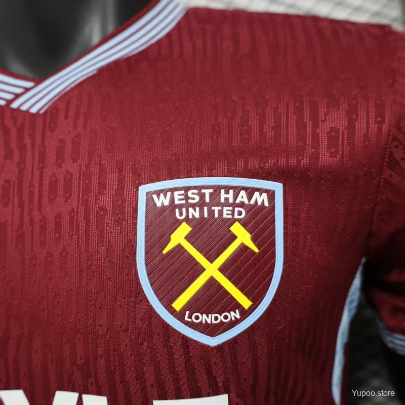 Camisa West Ham 25/26 Home - (Jogador)