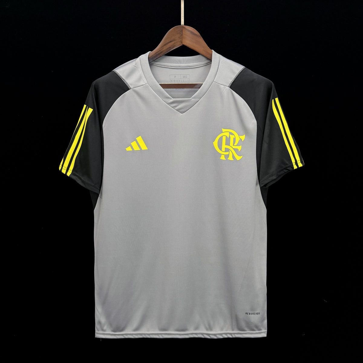 Camisa Flamengo Treino Cinza Adidas 24/25 - Versão (Torcedor) Masculina