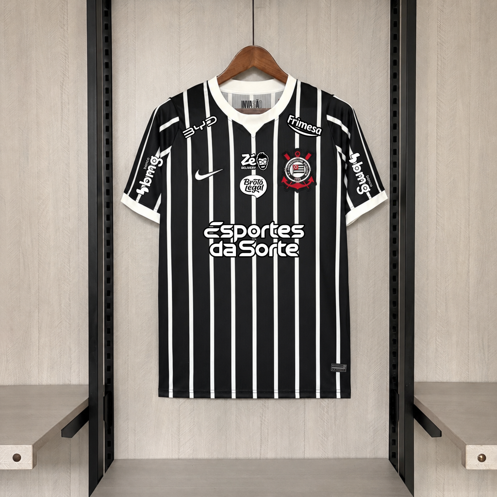 Camisa Corinthians 2026 Away (Todos os Patrocínios) - (Torcedor)