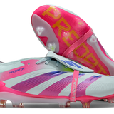 Chuteira Adidas Predator Elite Tongue FG - Branca e Rosa