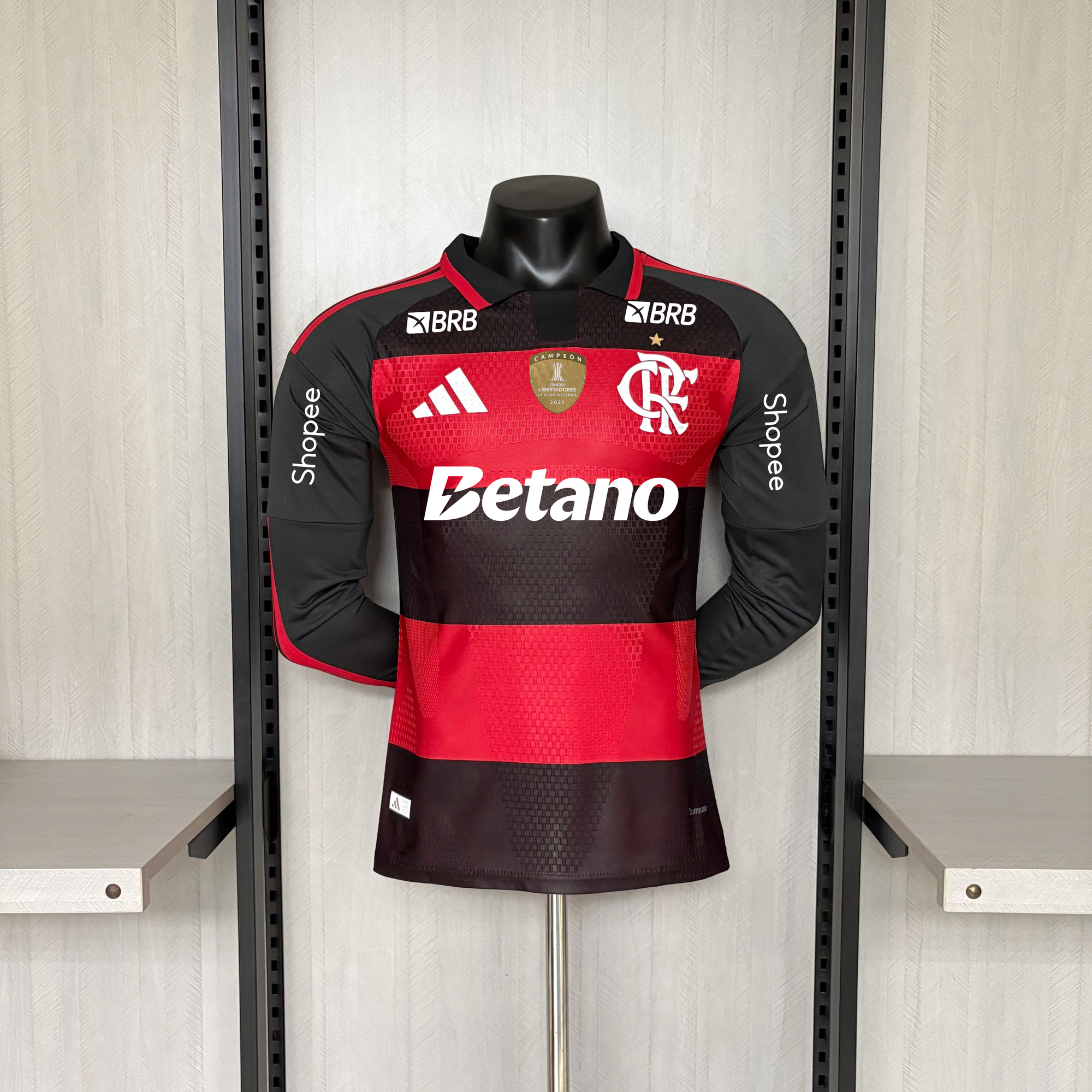 Camisa Flamengo 2026 Home (Todos os Patrocínios e Patch) - (Jogador) Manga Longa