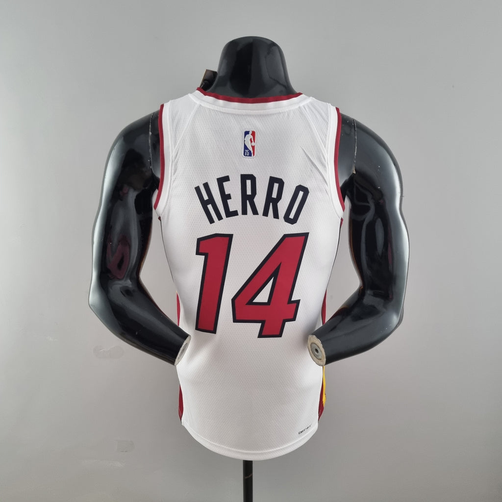 Camisa NBA Miami Heat #14 Herro- 75° Aniversário White