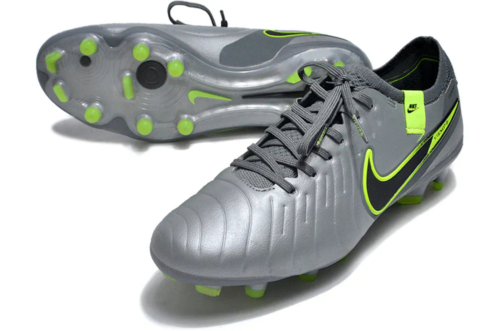 Chuteira Nike Tiempo Legend 10 FG - Prata - Pack Voltage