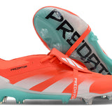 Chuteira Adidas Predator Elite Tongue FG - Laranja e Ciano