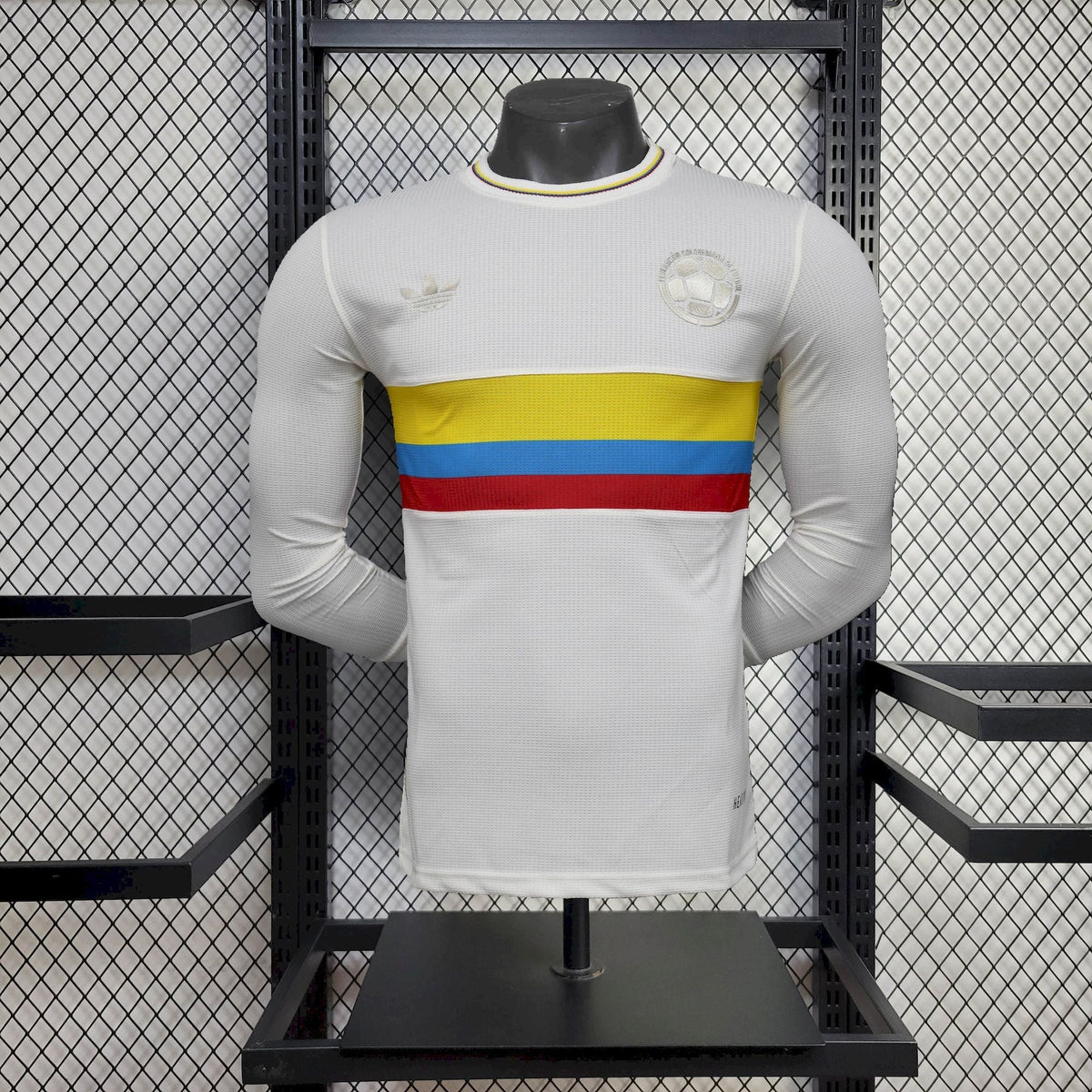 Camisa Colômbia Aniversário De 100 Anos Adidas 24/25 - Versão (Jogador) Manga Comprida