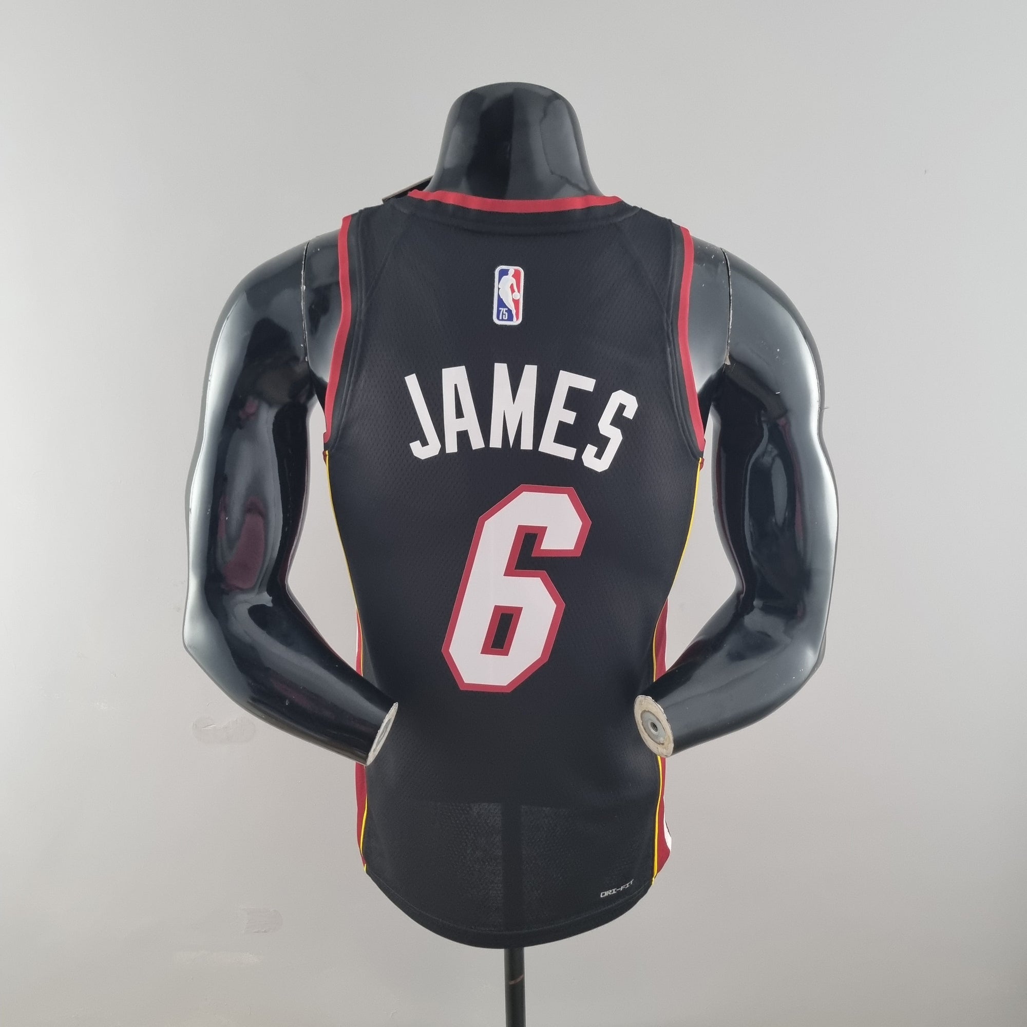 Camisa NBA Miami Heat #6 James - 75° Aniversário Black