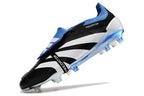 Chuteira Adidas Predator Elite Tongue FG - Preta, Branca e Azul