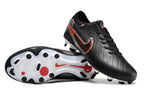 Chuteira Nike Tiempo Legend 10 FG - Preto e Vermelho