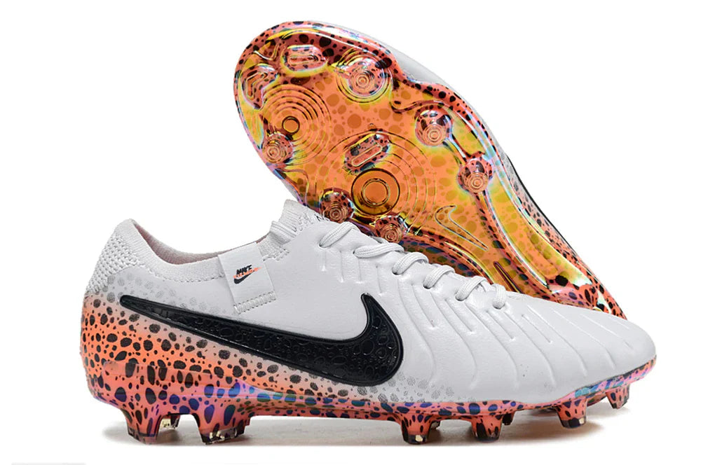 Chuteira Nike Tiempo Legend 10 FG - Laranja e Branco - Pack  Eletric