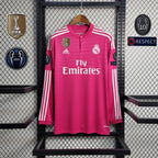 Camisa Real Madrid 14/15 Away (Todos os Patches) - (Retrô) Manga Longa