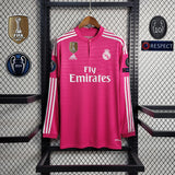 Camisa Real Madrid 14/15 Away (Todos os Patches) - (Retrô) Manga Longa