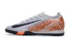 Chuteira Society Nike Air Zoom Mercurial Vapor 16 Elite TF - Cinza e Laranja