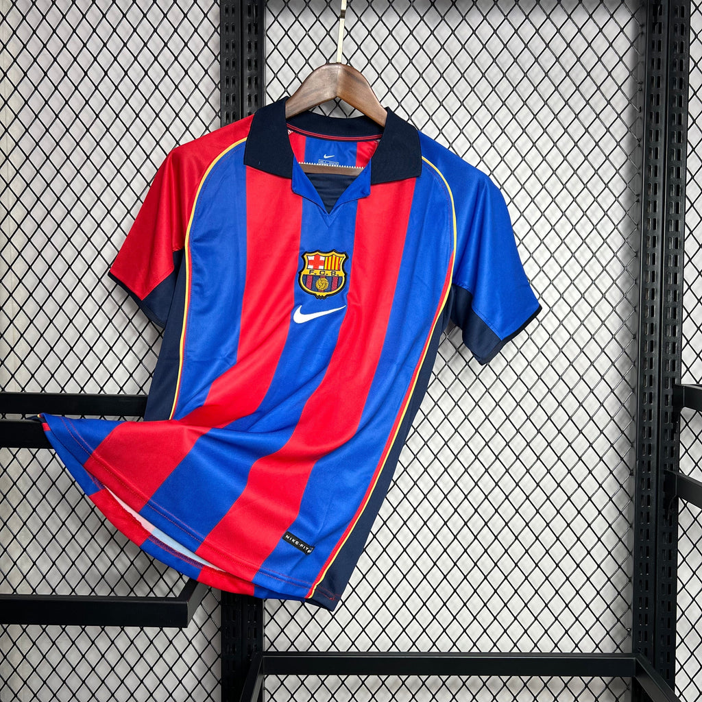 Camisa Barcelona 01/02 Home - (Retrô)