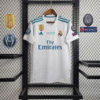 Camisa Real Madrid 17/18 Home (Todos os Patches) - (Retrô)