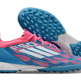 Chuteira Society Adidas F50.1 TF - Rosa e Azul