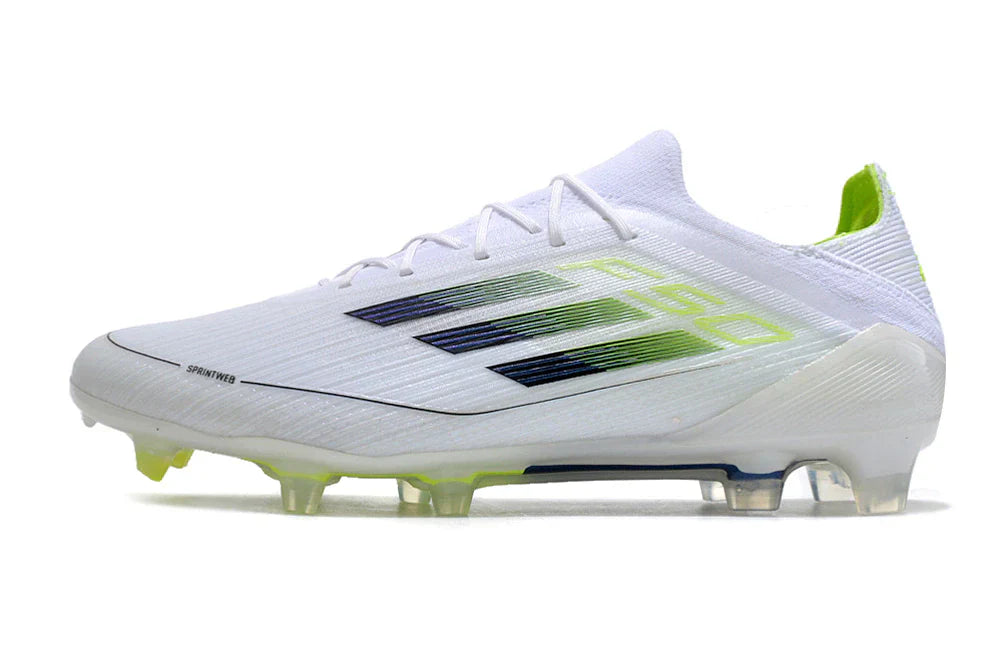 Chuteira Adidas F50 FG (Branca e Amarela)
