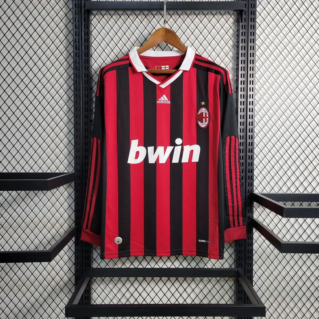 Camisa Milan 09/10 Home - (Retrô) Manga Longa