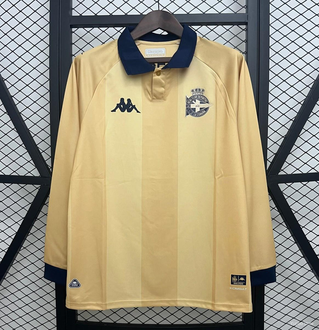 Camisa Deportivo La Coruña 24/25 Aniversário 25 Anos (La Liga 99/00) (Sem Patrocínio) - (Torcedor) Manga Longa