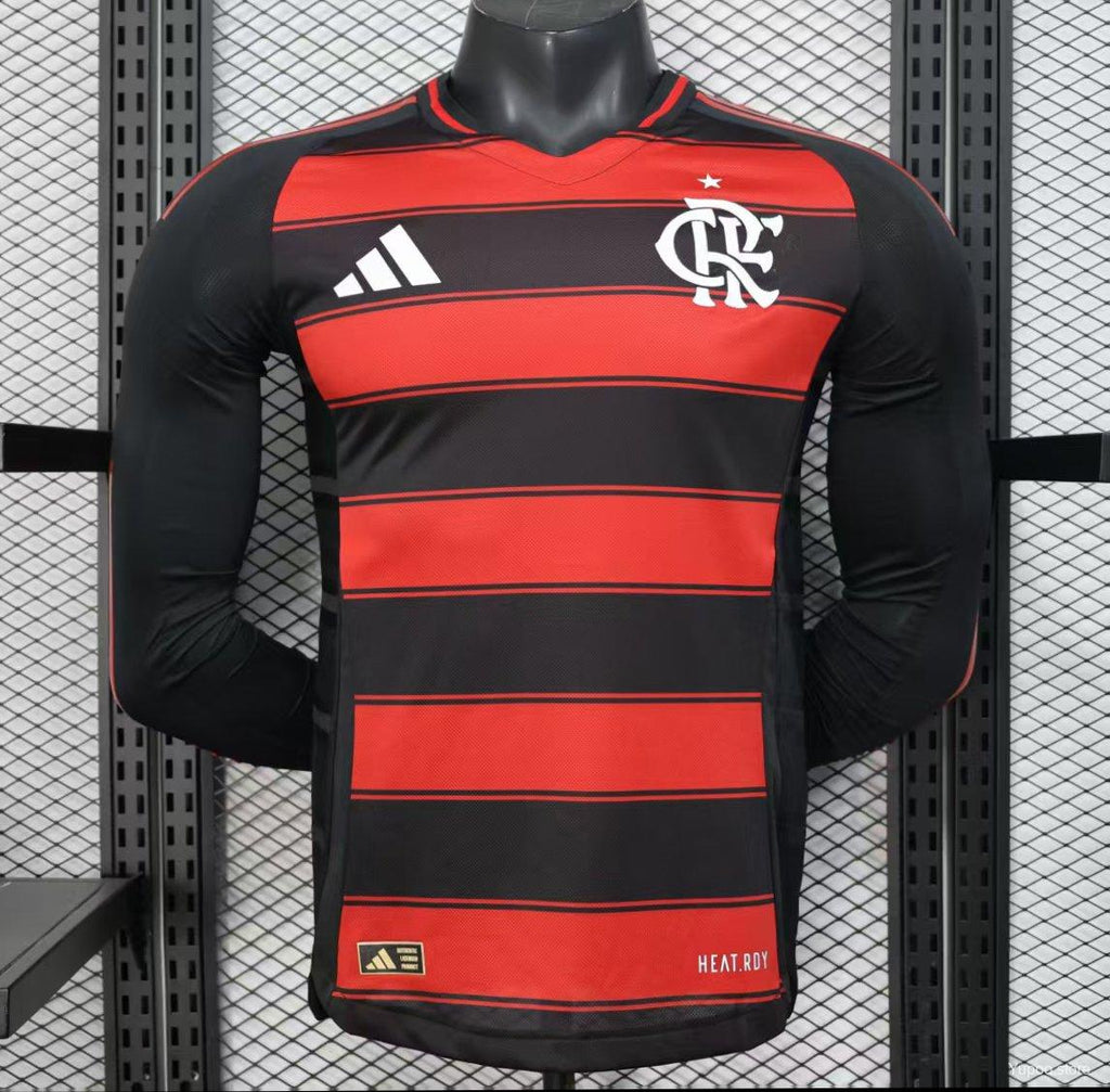 Camisa Flamengo 2025 Home - (Jogador) Manga Longa
