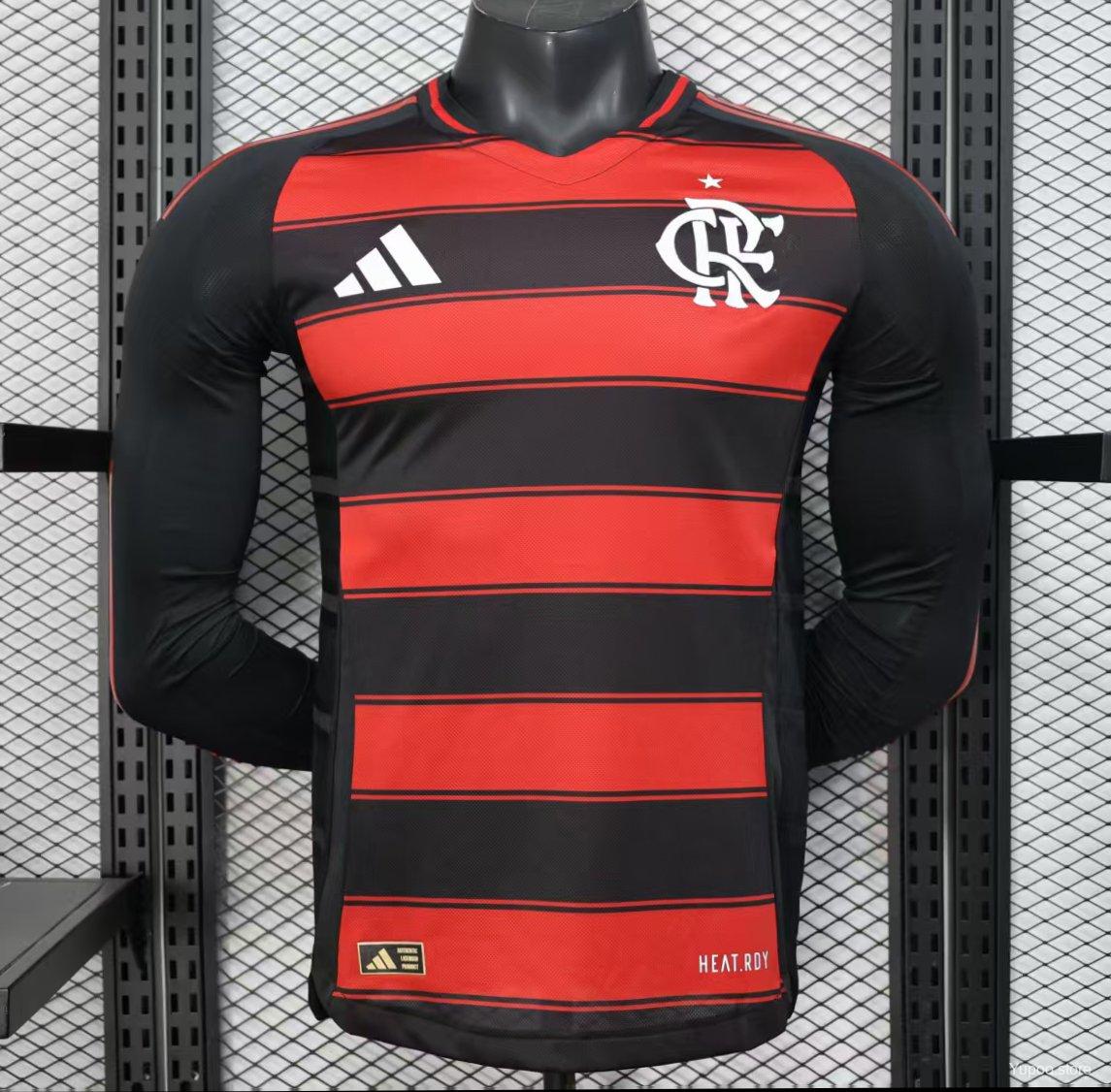 Camisa Flamengo 2025 Home - (Jogador) Manga Longa