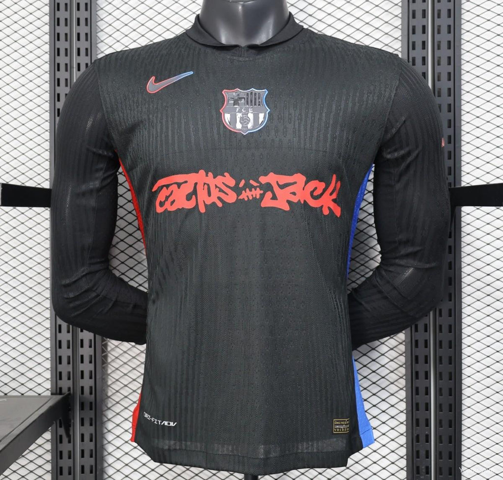 Camisa Barcelona 24/25 Away (Cactus Jack) - (Jogador) Manga Longa