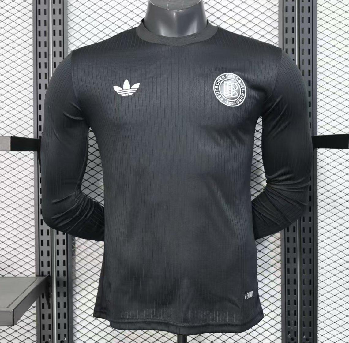 Camisa Alemanha 2025 Aniversário 125 Anos (Black) - (Jogador) Manga Longa
