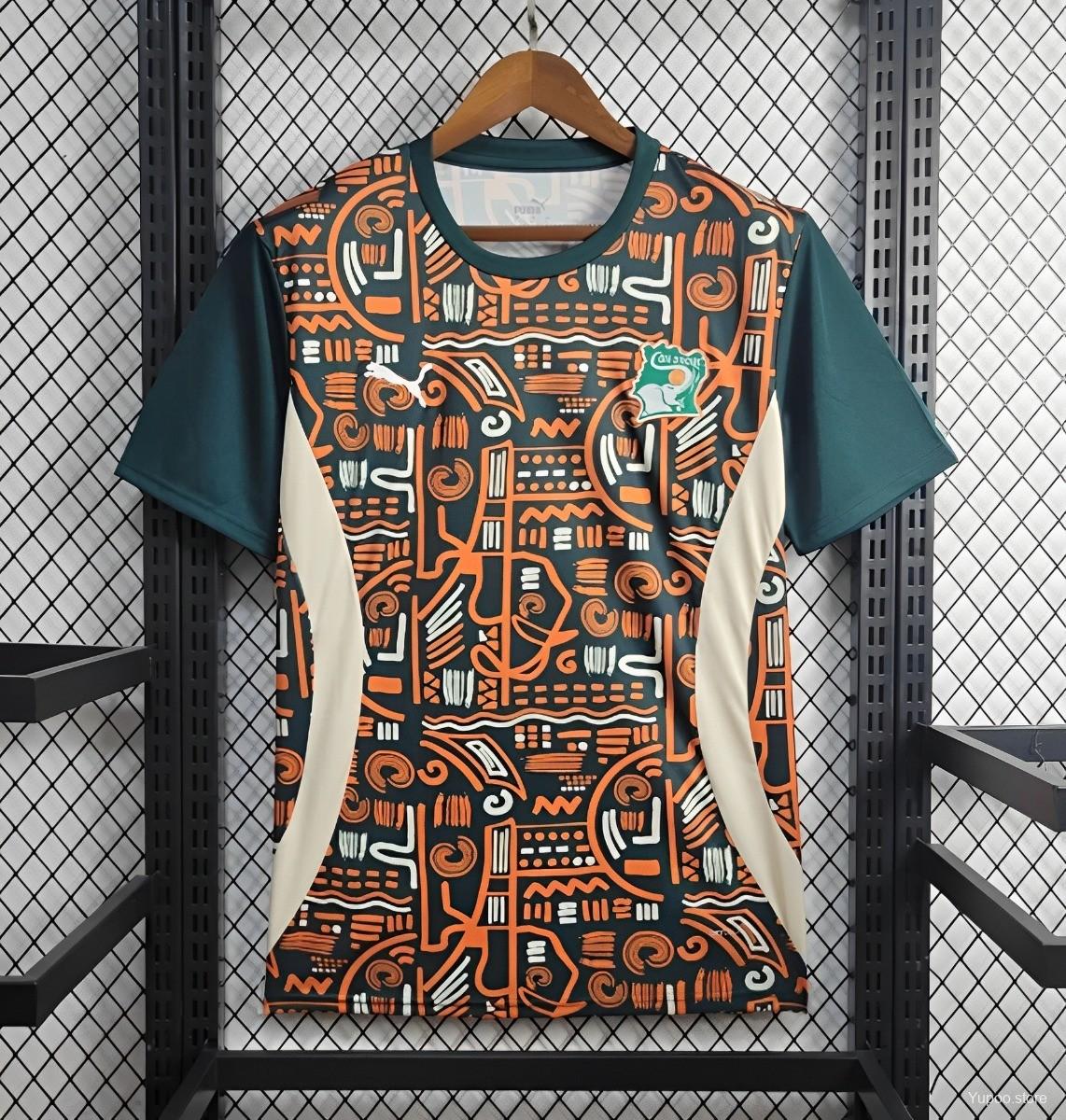 Camisa Costa do Marfim 24/25 Pré-Jogo - (Torcedor)