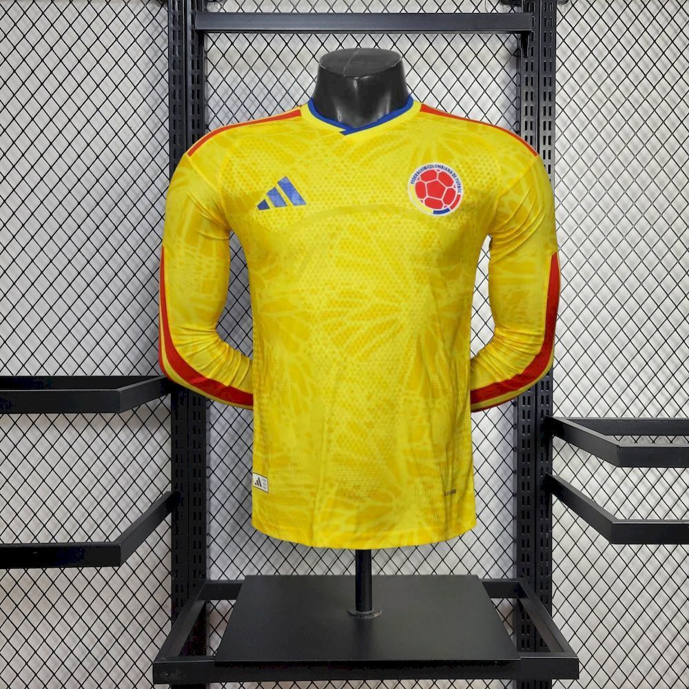 Camisa Colômbia 2026 Home - (Jogador) Manga Longa