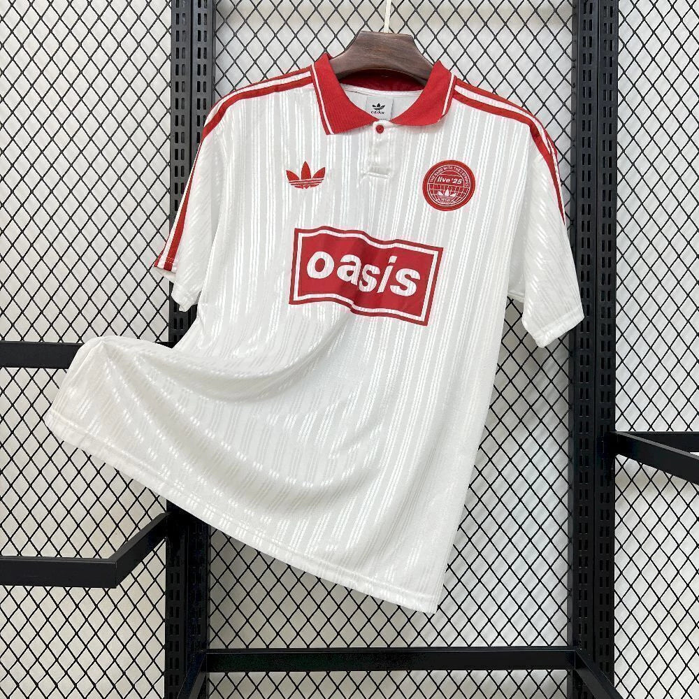 Camisa Oasis Live '25 White n' Red - (Torcedor)