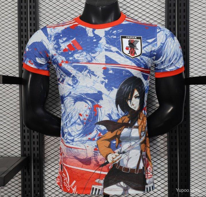 Camisa Japão 2025 Edição Especial (Shingeki no Kyojin - Mikasa) - (Jogador)