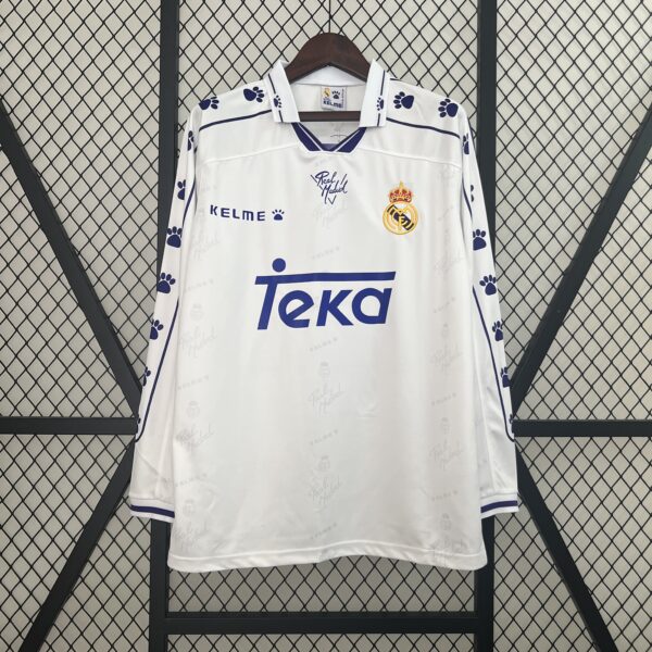 Camisa Real Madrid 94/95/96 Home - (Retrô) Manga Longa