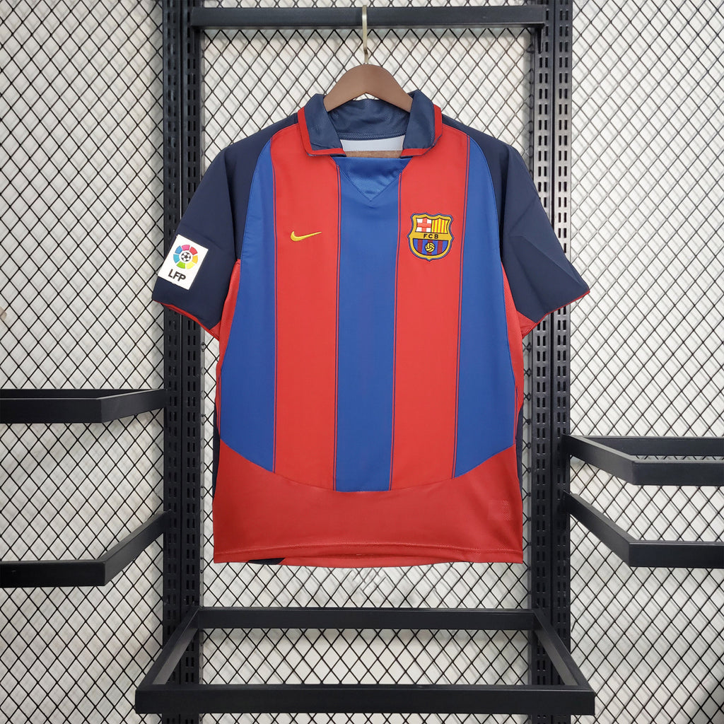 Camisa Barcelona 03/04 Home - (Retrô)