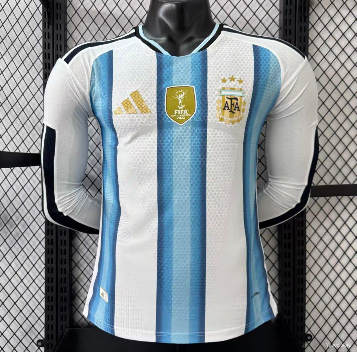Camisa Argentina 2026 Home (Com Patch) - (Jogador) Manga Longa