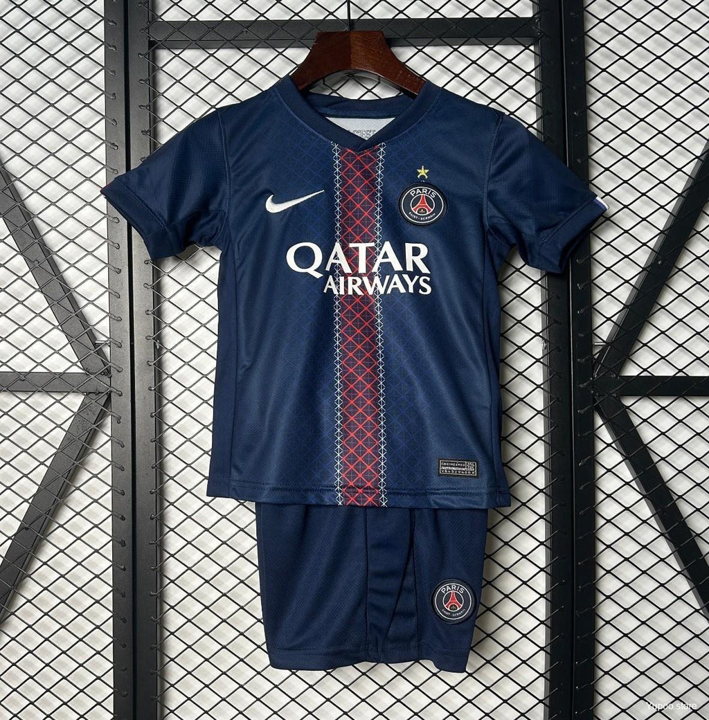 Kit Infantil PSG 25/26 Home (Com Estrela)