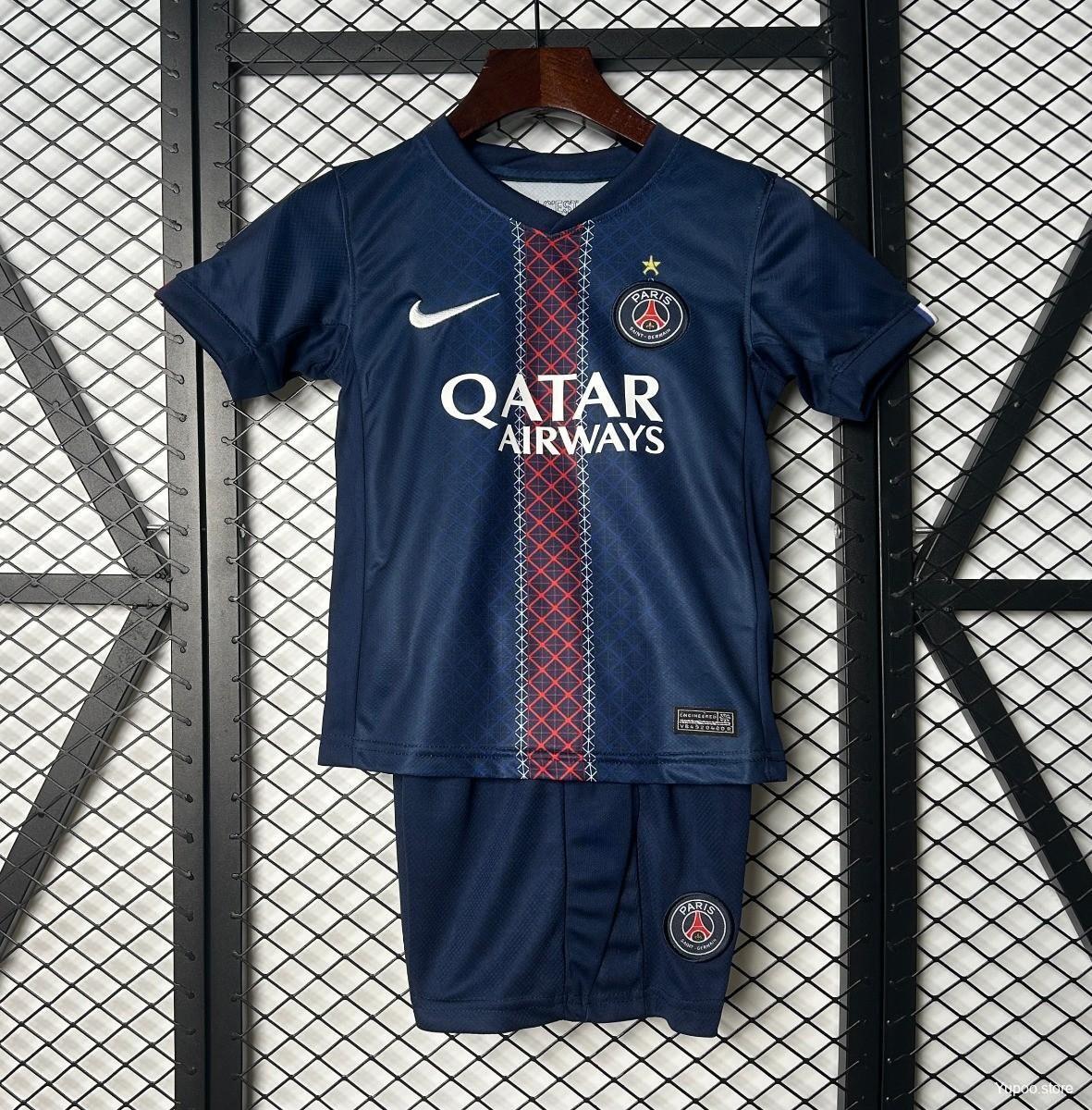 Kit Infantil PSG 25/26 Home (Com Estrela)