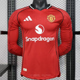 Camisa Manchester United 25/26 Home - (Jogador) Manga Longa