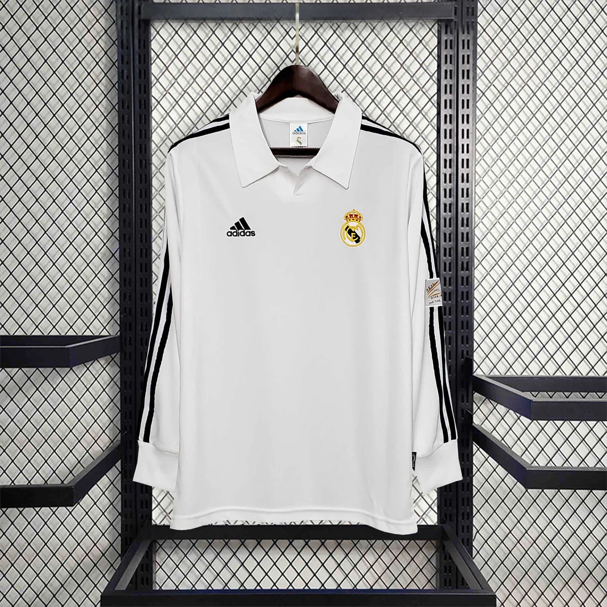Camisa Real Madrid 01/02 Home - (Retrô) Manga Longa