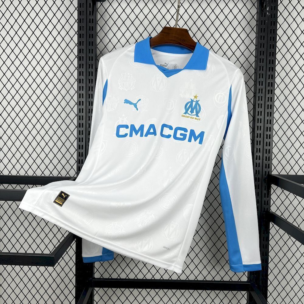 Camisa Olympique de Marseille 25/26 Home - (Torcedor) Manga Longa