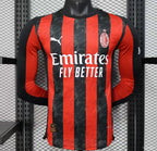 Camisa Milan 25/26 Home - (Jogador) Manga Longa