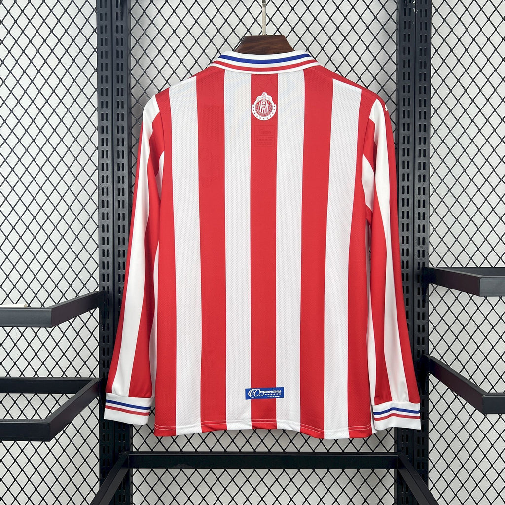 Camisa Chivas Guadalajara 16/17 Aniversário 110 anos - (Retrô) Manga Longa