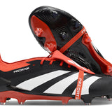 Chuteira Adidas Predator Elite Tongue FG - Preta, Branca e Laranja