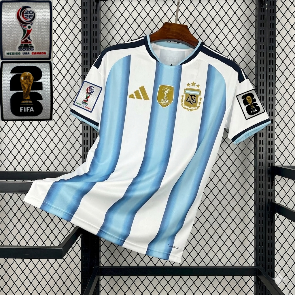 Camisa Argentina 2026 Home (Com Patchs) - (Torcedor)