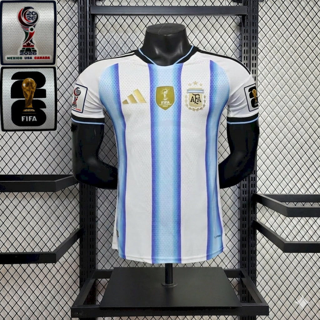Camisa Argentina 2026 Home (Com Patchs) - (Jogador)