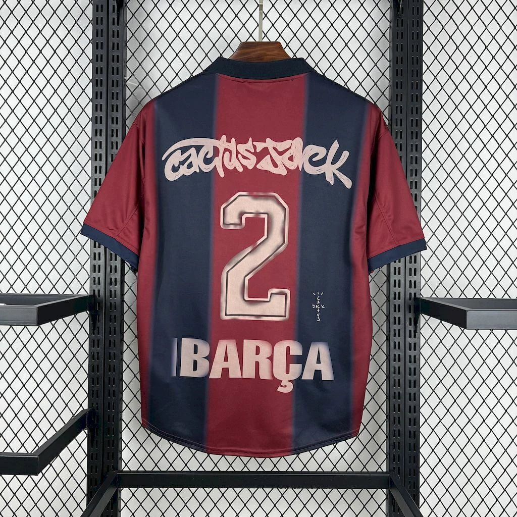 Camisa Barcelona 25/26 Retrô Style (Cactus Jack) - (Torcedor)