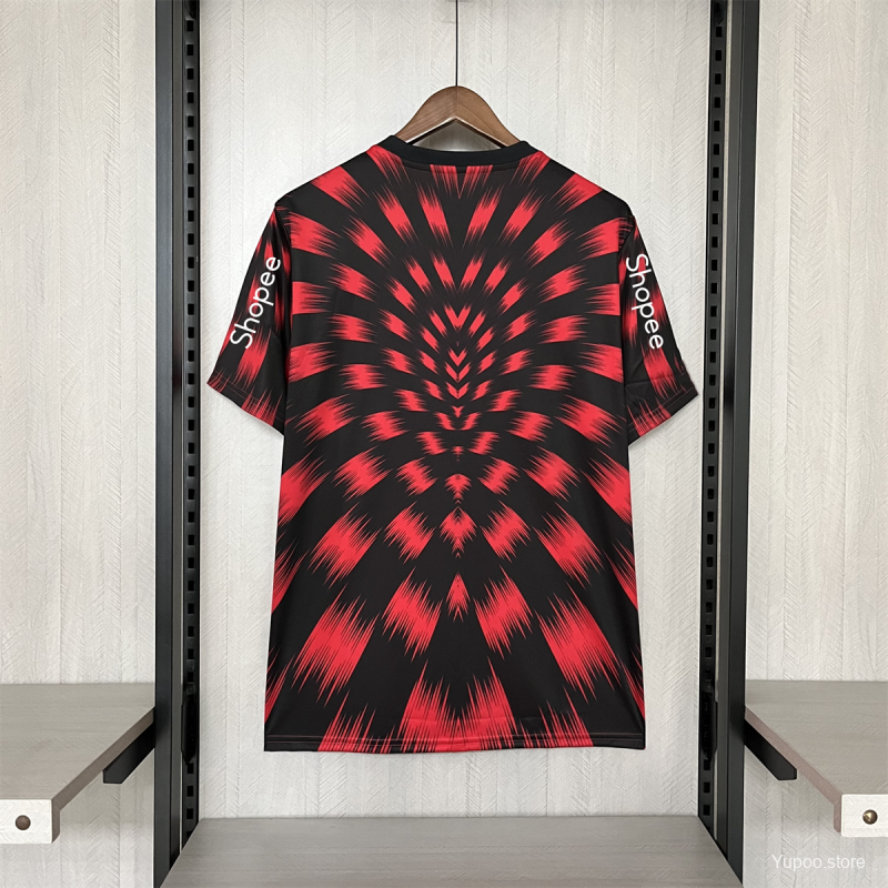 Camisa Flamengo 2025 Pré-Jogo (Todos os Patrocínios) - (Torcedor)